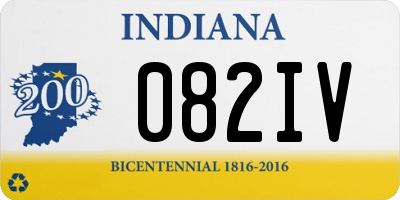 IN license plate 082IV