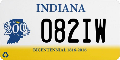 IN license plate 082IW