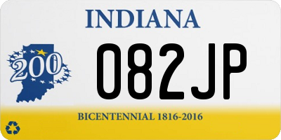 IN license plate 082JP