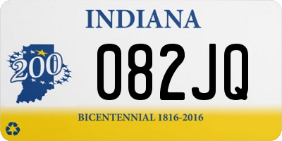 IN license plate 082JQ