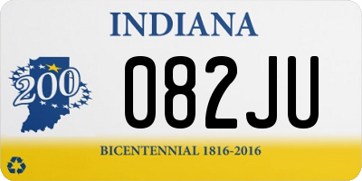 IN license plate 082JU