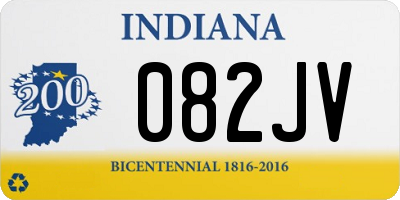 IN license plate 082JV