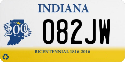 IN license plate 082JW