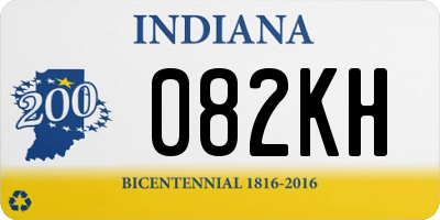 IN license plate 082KH