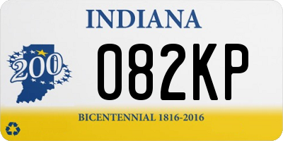 IN license plate 082KP