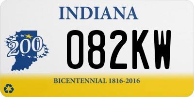 IN license plate 082KW