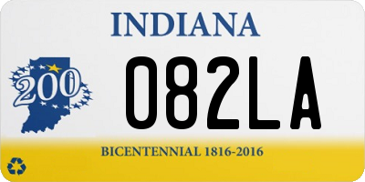 IN license plate 082LA