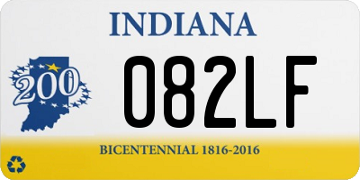 IN license plate 082LF