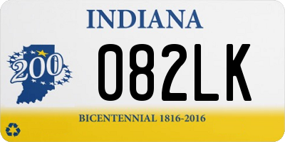 IN license plate 082LK