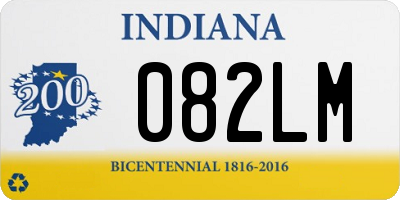 IN license plate 082LM