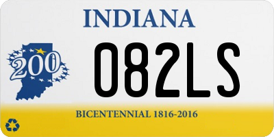 IN license plate 082LS