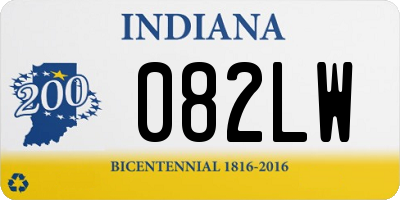 IN license plate 082LW