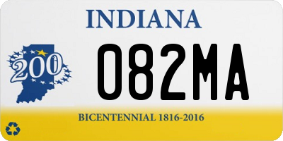 IN license plate 082MA