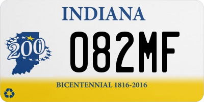 IN license plate 082MF