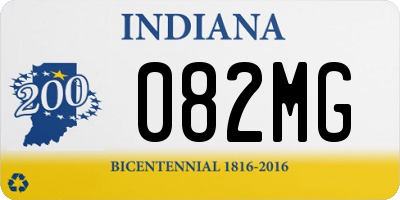 IN license plate 082MG