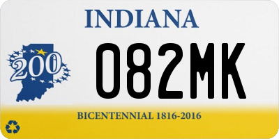 IN license plate 082MK