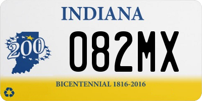 IN license plate 082MX