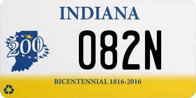 IN license plate 082N