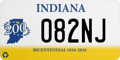 IN license plate 082NJ