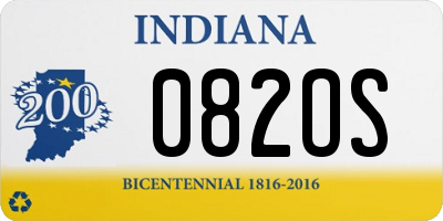 IN license plate 082OS