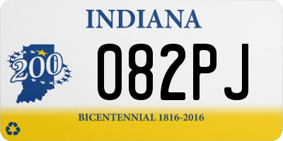 IN license plate 082PJ