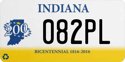 IN license plate 082PL