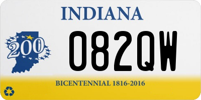 IN license plate 082QW