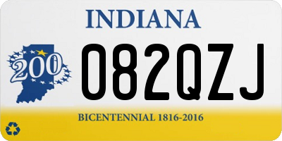 IN license plate 082QZJ