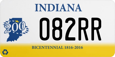 IN license plate 082RR