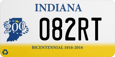 IN license plate 082RT