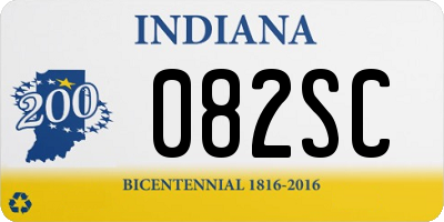 IN license plate 082SC