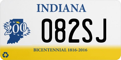 IN license plate 082SJ