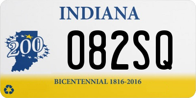 IN license plate 082SQ