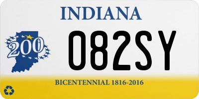 IN license plate 082SY