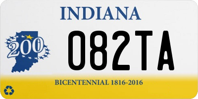 IN license plate 082TA