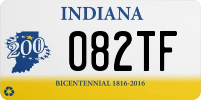 IN license plate 082TF