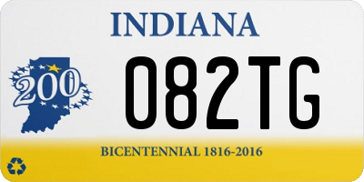 IN license plate 082TG