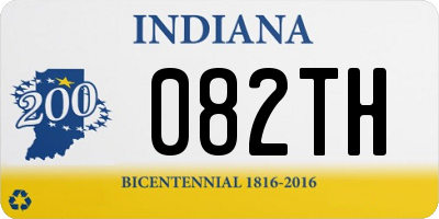 IN license plate 082TH