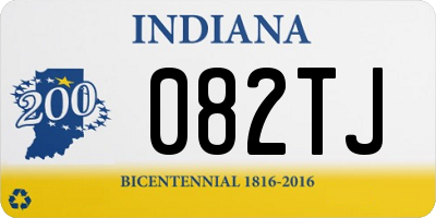 IN license plate 082TJ