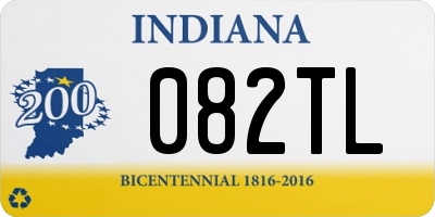 IN license plate 082TL