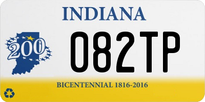 IN license plate 082TP