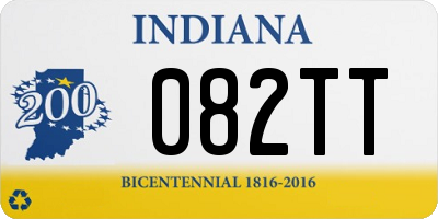 IN license plate 082TT