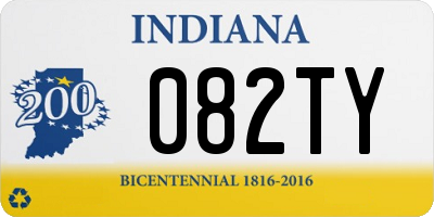 IN license plate 082TY