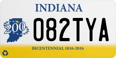 IN license plate 082TYA
