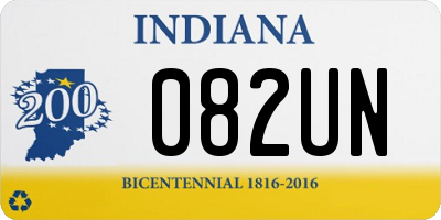 IN license plate 082UN