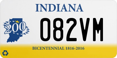 IN license plate 082VM