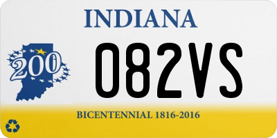 IN license plate 082VS