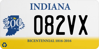 IN license plate 082VX