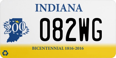 IN license plate 082WG