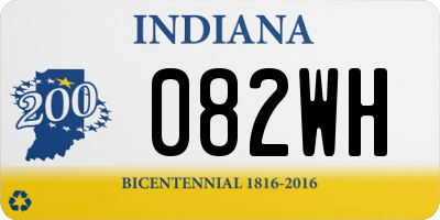 IN license plate 082WH